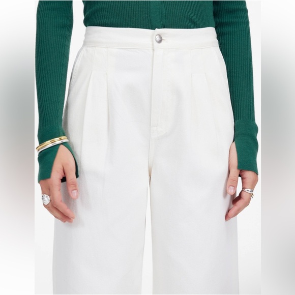 NWT Madewell The Harlow Wide-Leg Jean White - Picture 4 of 7